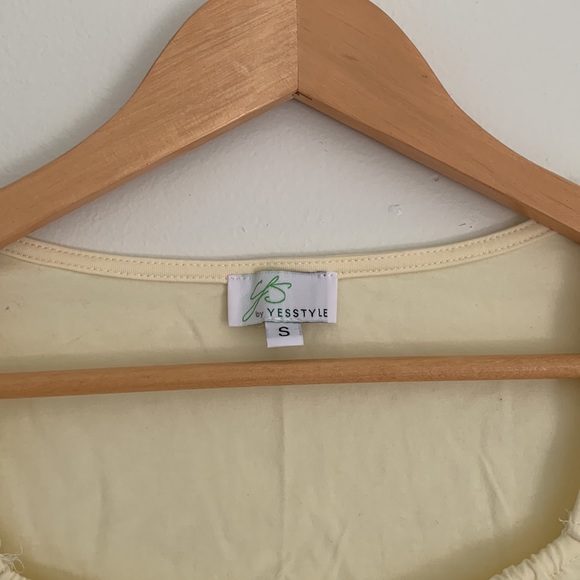 Yellow Longsleeve by YesStyle size Small tie front top - Picture 2 of 2